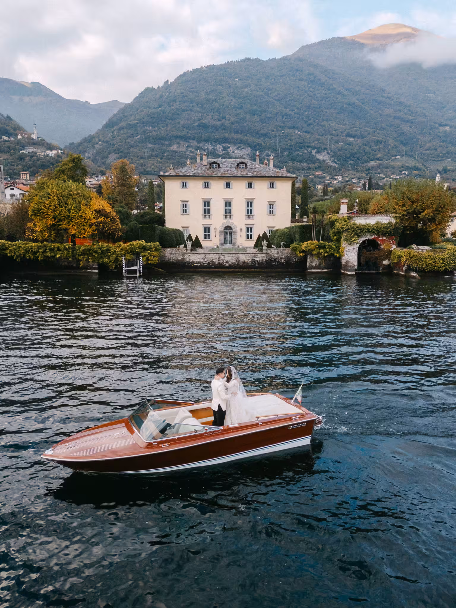 Villa balbiano wedding photograher lake como drone